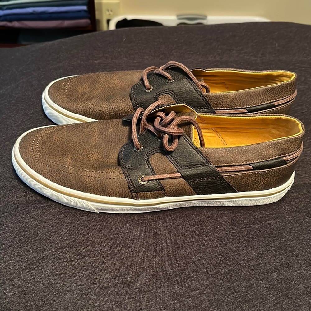 Tommy Bahama Leather Boat Shoes 11.5 Men’s Brown never worn
